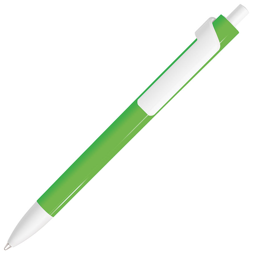 FORTE NEON, ручка шариковая, неоновый зеленый/белый, пластик