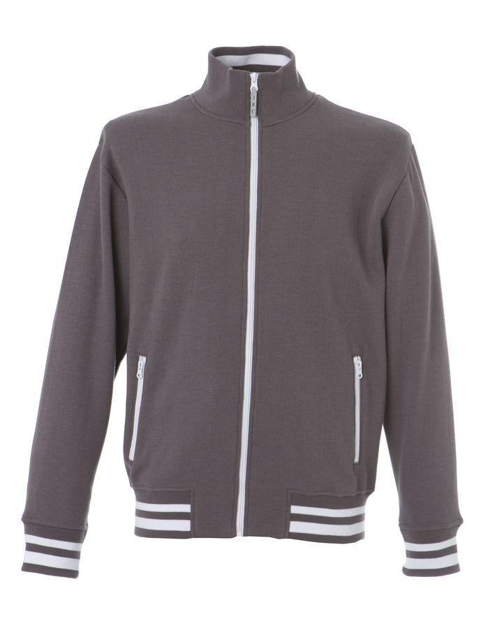 NEW ARIZONA Толстовка, воротник-стойка, на молнии,  серый, размер 3XL