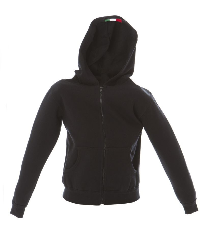 ALESSANDRIA Жен. Толстовка Италия с капюшоном, на молнии, черный, размер L