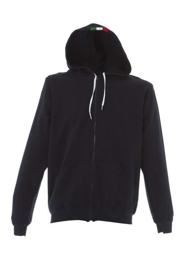 ASTI Толстовка Италия с капюшоном, на молнии, темно-синий, размер L