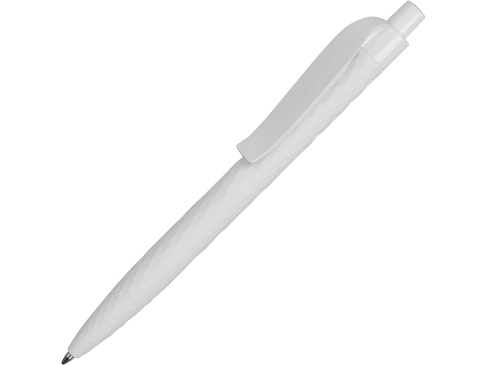 Ручка шариковая QS 01 PRP "софт-тач", белый
