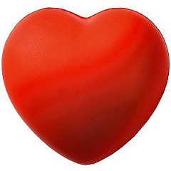 Антистресс &quot;Сердце&quot;; красный; 7,6х7х5,4 см; вспененный каучук;