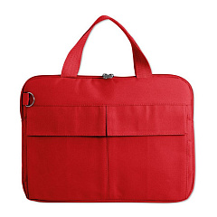 Конференц-сумка &quot;Тодес&quot; с отделением для ноутбука, красный, 40*30*2,5 см; полиэстер 600D; шелкогр