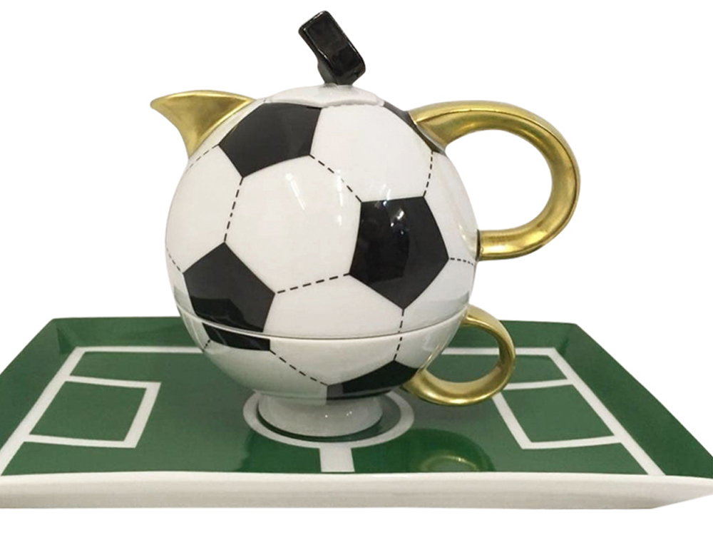 Подарочный набор "Футбол" 1 перс. 3пр. Rudolf Kampf, белый/черный/золотистый/зеленый
