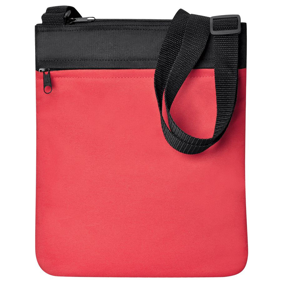 Промо сумка на плечо "Simple"; красный; 23х28 см; полиэстер; шелкография