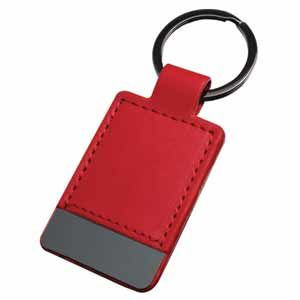 Брелок "Магия черного" прямоугольный; красный; 10х4 см; металл, иск. кожа; лазерная гравировка