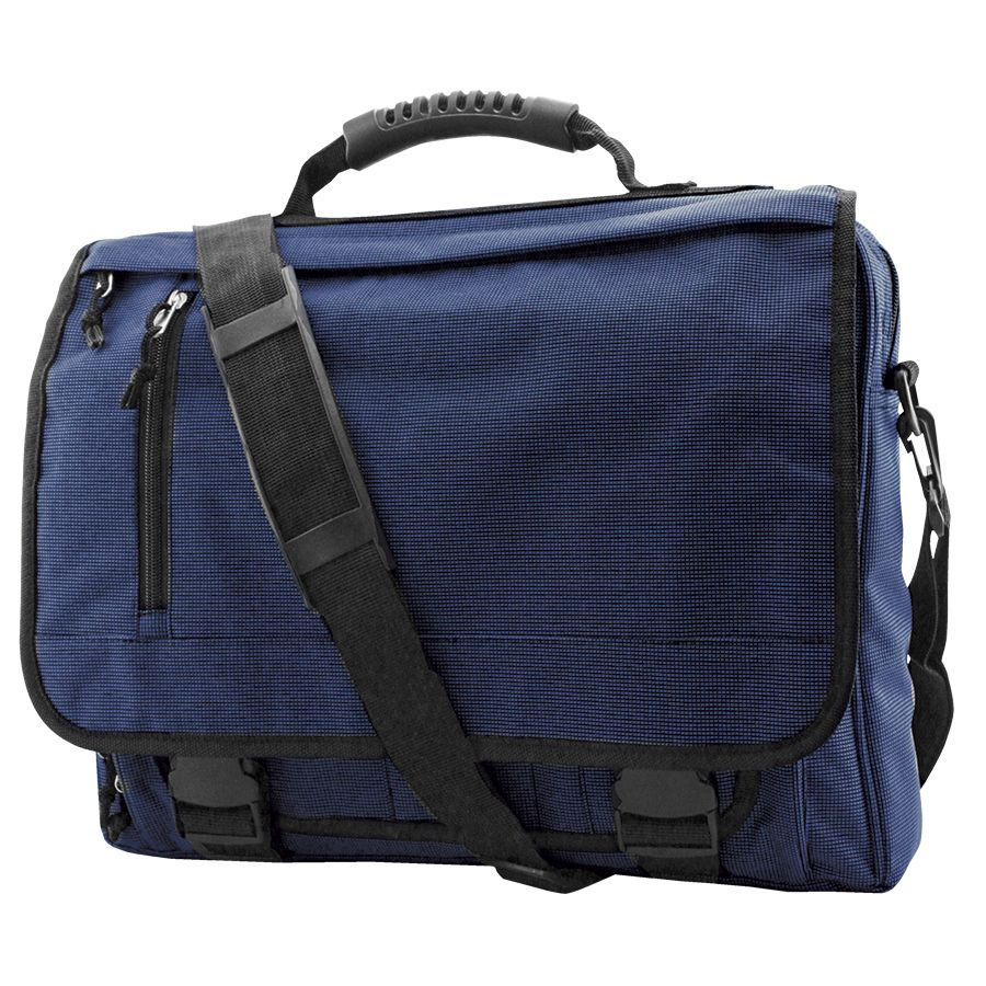 Конференц-сумка с отделением для ноутбука "Portfolio"; синий; 39,5х30х7 см; полиэстер; шелкография