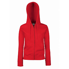 Толстовка &quot;Lady-Fit Hooded Sweat Jacket&quot;, красный_L, 75% х/б, 25% п/э, 280 г/м2