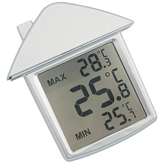 Термометр на присоске &quot;Дом&quot;; 9х10х2,8 см; пластик; тампопечать