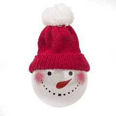 Шар новогодний &quot;Snowman&quot;, диаметр 8 см., пластик