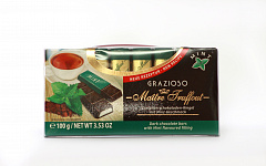 Темный шоколад с начинкой с мятным вкусом в мини-батончиках, 100г