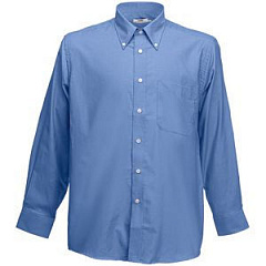Рубашка &quot;Long Sleeve Oxford Shirt&quot;, синий_2XL, 70% х/б, 30% п/э, 135 г/м2