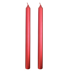 Свечи подарочные, 2 шт,  красный,  воск, 30 см